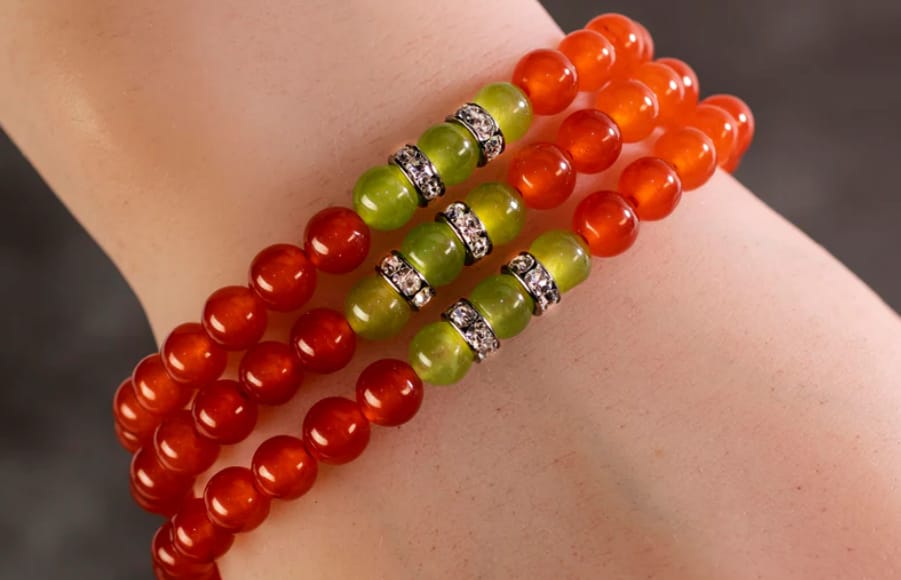 Orange Agate Bracelet